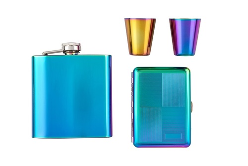 Hip flasks gift set