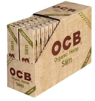 OCB Organic Hemp Slim+Tips, 32 Sheets