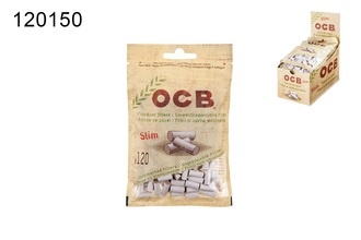 OCB Cigarette Filter Organic 6mm, Pouch á 120 filter