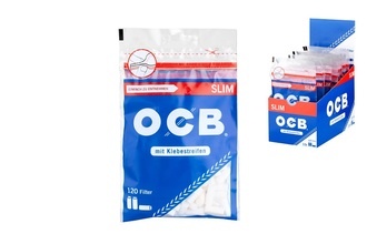 OCB Filter Slim with adhesive tape 6mm, Pouch á 120 filters