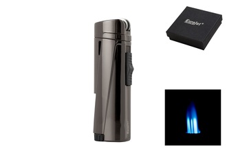 Eurojet Lighter 3xJet Flint dark gun shiny