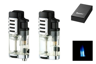 Eurojet Lighter, 3xJet, Cigar Punch, transparent