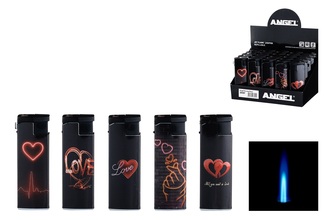 Angel Ligther Jet AluCase Heart Design 25pcs Display