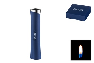 Caseti lighter Piezo, blue matt / chrome