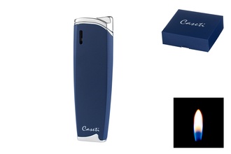 Caseti lighter piezo blue matt / chrome