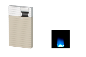 Caseti Feuerzeug Flat Flame, grau-beige matt