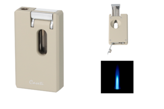 Caseti lighter Soft Jet grey-beige matt with cutter notch cut and drill 0,8mm