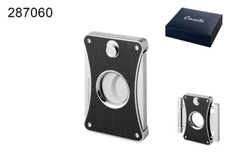 Caseti Cigar Cutter Black Carbon, 2 Blades