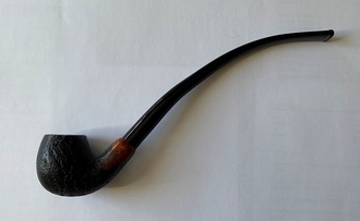 Angelo pipe Churchwarden bent brown rustic