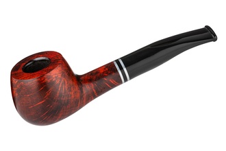 Angelo Pfeife Mod. 9 rot/braun leicht gebogen mit Ring