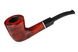 Angelo Pfeife Mod. 12 rot/braun leicht gebogen mit Ring