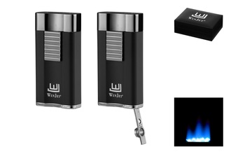 Winjet Premium Feuerzeug Wide Flat schwarz/anthr. mit Bohrer