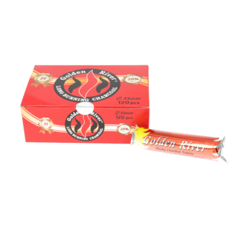 Golden River Shisha Kohle 33mm 10 Rollen à 10 Tabletten+2 Rollen gratis