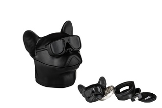 Super Heroes Grinder Hund mit Brille schwarz