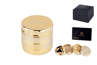 Super Heroes Grinder 4tlg. Echtgold 24k, Ø 5,5cm, H. 5cm