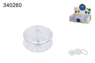 Dreamliner Grinder 3tlg. Plastik transparent, Ø 6cm, H. 2,5cm