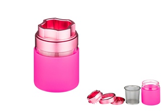 Grinder, 4pcs, metal, Ø 60mm, H.85mm, pink