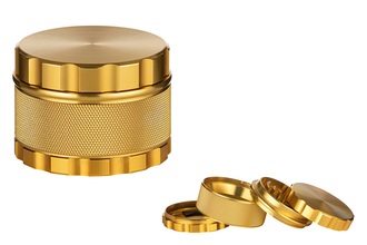 Super Heroes Grinder 4 parts metal, Ø60mm, H.45mm, gold-colored