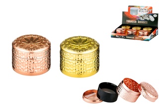 Super Heroes Grinder, 4pcs, Metal, Ø 52mm, H. 41mm, Gold Rosegold