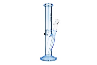 Dreamliner Glasbong Ice Zylinder transparent blau, H. 30cm, Ø 3,3cm Chillum 14,5er Schliff