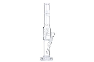 Dreamliner Glasbong Ice+Percolator transparent, H. 40cm, Ø 3cm Chillum 18er Schliff