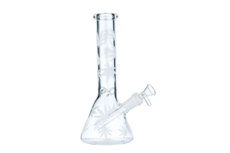 Dreamliner glass bong Ice conical transparent hemp white, h. 25cm, Ø5cm chillum 18 cut