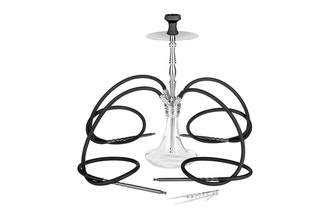 Super Heroes Shisha 70 cm, 4 hose Stainless Steel, Clicksystem