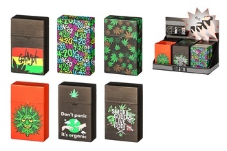 Clic Boxx Cigarette Box Leaf Desgins