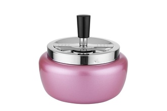 Angelo spinning ashtray, metal pink, Ø 12.5cm