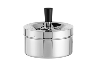 Angelo spinning ashtray, metal chrome, Ø 12cm