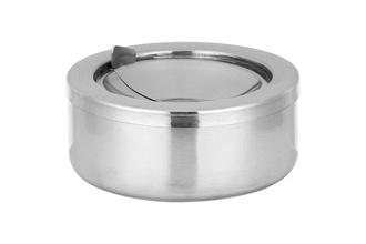 Angelo tipping ashtray, metal stainless steel, Ø 15cm