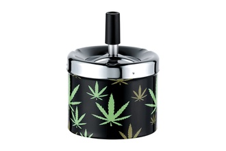 Angelo spinning ashtray, metal hemp, Ø 9cm H. 8cm