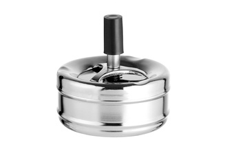 Angelo spinning ashtray, metal chrome, Ø 9cm