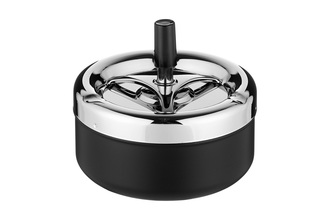 Angelo spinning ashtray, metal black, Ø 13cm