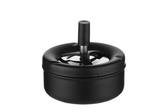 Angelo spinning ashtray, metal black, Ø 11 cm