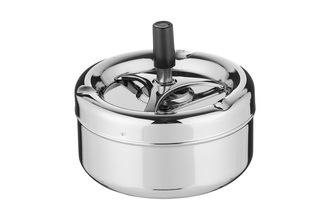 Angelo spinning ashtray, metal chrome, Ø 13cm