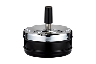 Angelo spinning ashtray, metal black, Ø 9.5cm