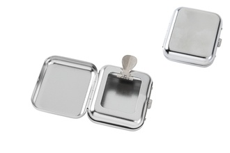 Angelo pocket ashtray, metal silver-colored, 5.5x 5x 2cm