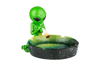 Ashtray, ceramic green Alien, 12.5x 11.5x 8.5cm