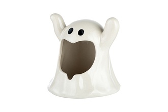 Ashtray, ceramic white ghost, Ø 10cm, h. 11cm