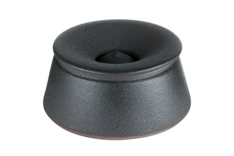 Angelo wind ashtray, stoneware black, 10.6x 5cm