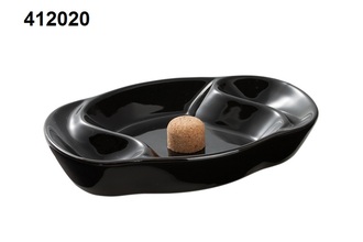 Angelo pipe ashtray, ceramic black 2 shelves, Ø 14.5cm