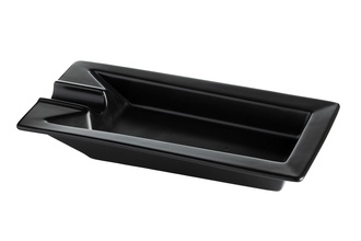 Angelo cigar ashtray, black matt ceramic 1 shelf, 22.5x 10.5x 2.5cm