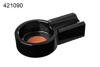 Angelo cigar ashtray, Metal  black 1 shelf, 11x 6.5x 2.5cm