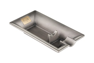 Angelo cigar ashtray, metal chrome matt 1 shelf, 16x 8.5x 2.8cm