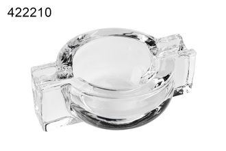 Angelo cigar ashtray, glass 2 shelves, 12.5x 9.3x 4.5cm