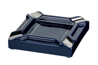 Caseti cigar ashtray, dark blue ceramic 4 shelves, 20x 20x 4cm