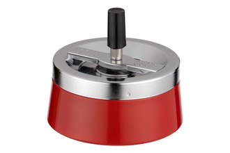 Angelo spinning ashtray, metal red, Ø 11cm