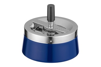 Angelo spinning ashtray, metal blue, Ø 11cm