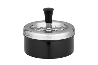 Angelo spinning ashtray Premium, metal anthracite high-gloss, Ø 11cm